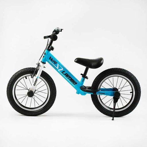Велобег детский Corso Lambo 14'' для детей 3-5 лет 90-115 см беговел надувные колеса регулируемое сиденье стальной рама тормоз (2051627)