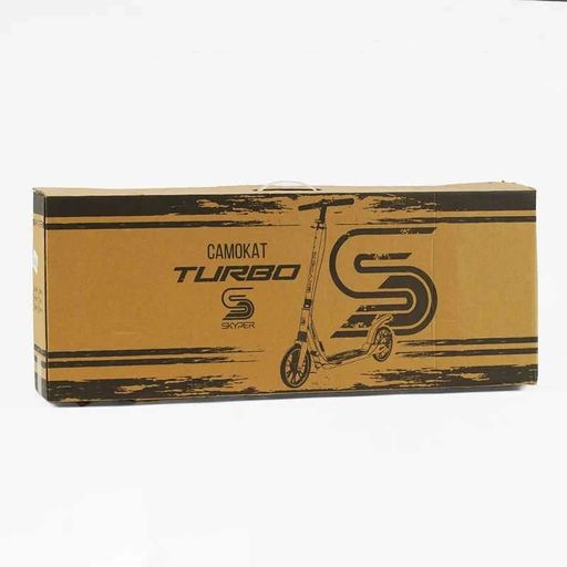Самокат Skyper Turbo для детей 5+ со стальной рамой, ручным дисковым тормозом, 200 мм колеса, 2 амортизатора, (2052392)