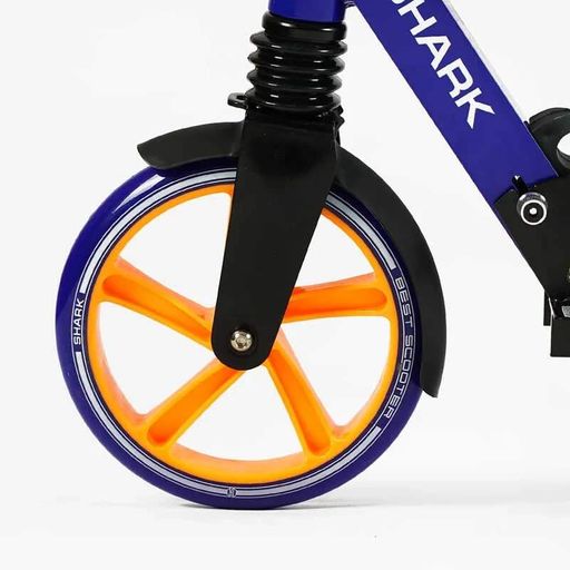 Двоколісний самокат Best Scooter SHARK з ручним гальмом 200 мм колеса амортизатором для дітей зручний міський транспорт (2052408)