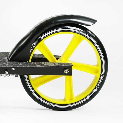 Двоколісний самокат Best Scooter SHARK з ручним гальмом амортизатором колеса 20 см для дітей складний алюмінієвий (2052415)