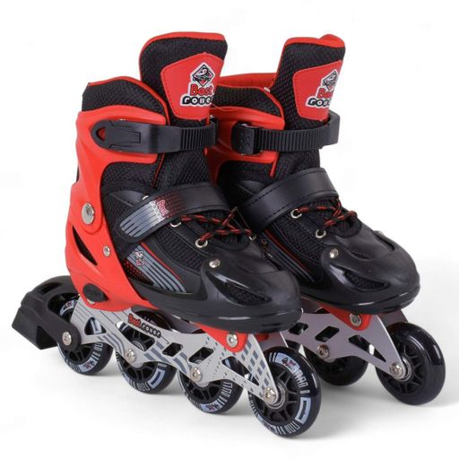 Роликовые коньки Best Roller для детей 30-33 красные светящиеся колеса с регулировкой размера детские (2052437)