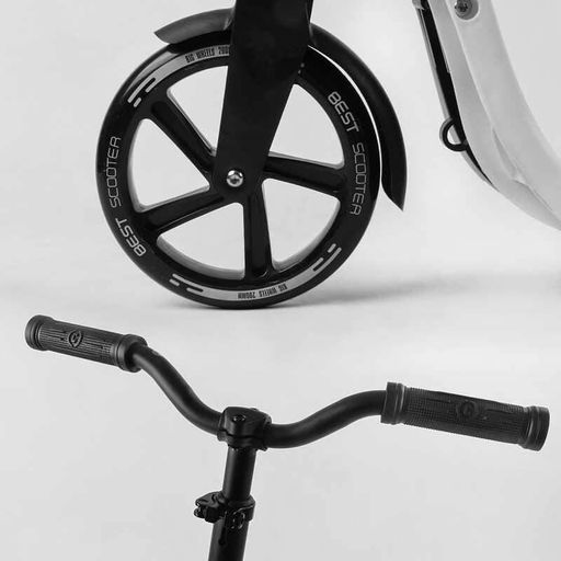 Самокат двоколісний Best Scooter білий 20 см колеса PU регульоване кермо для підлітків і дорослих до 100 кг (2052453)