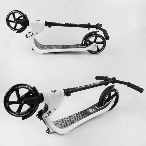 Самокат двоколісний Best Scooter білий 20 см колеса PU регульоване кермо для підлітків і дорослих до 100 кг (2052453)