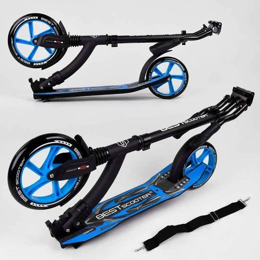 Самокат двоколісний Best Scooter з великими колесами 200 мм амортизатором регульованим кермом для дітей та дорослих (2052464)