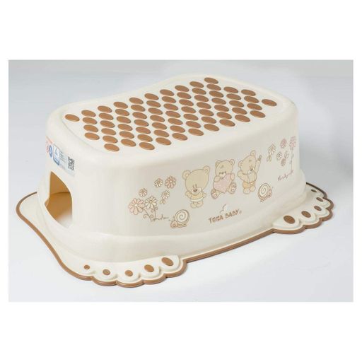 Подножка Tega TEDDY BEAR антискользящая бежевый легкая с ручками для детей безопасная и устойчивая для (2052829)