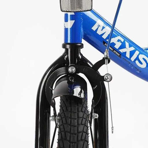 Детский велосипед 18" CORSO MAXIS 2-х колесный с дополнительными колесами для детей 5-7 лет синий (2052935)