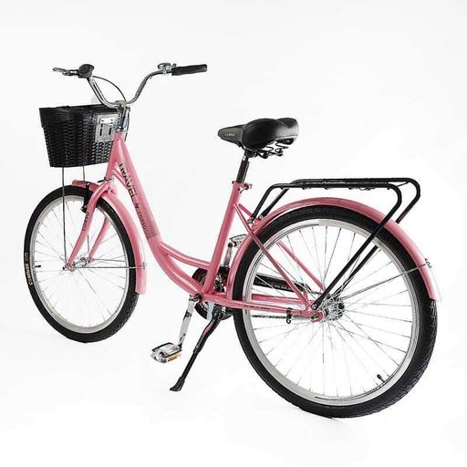 Міський велосипед 26" Corso TRAVEL рама 16,5" сталь вигнута з кошиком 1 швидкість зріст 150-165 см (2052991)