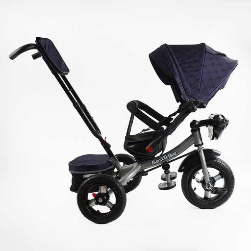 3-х колесный детский велосипед BestTrike с родительской ручкой поворотное сиденье светомузыкальная панель фары (2053105)