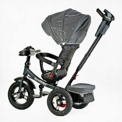 3-х колесный детский велосипед BestTrike с родительской ручкой поворотное сиденье светомузыкальная панель фары (2053109)