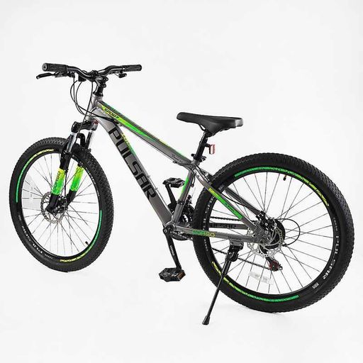 Спортивний велосипед Corso PULSAR 26" з алюмінієвою рамою 13" амортизаційною вилкою та 21 швидкістю Shimano (2053111)