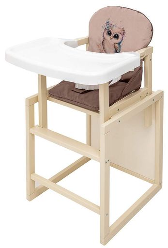 Стульчик-трансформер Babyroom Пеппі для кормления и игр слоновая кость капучино шоколад стильный дизайн (2053295)
