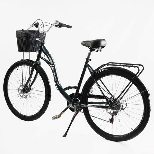 Міський велосипед 28" Corso Liberty рама 20" сталь вигнута з кошиком 7 швидкостей зріст 175-190 см (2053494)
