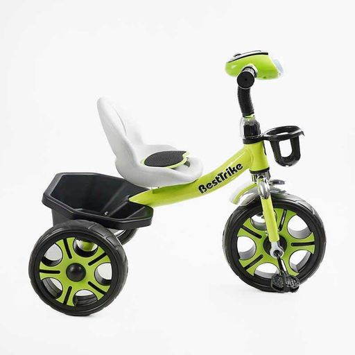Триколісний дитячий велосипед Best Trike сталева рама світломузична фара гумові колеса кошик (2053520)