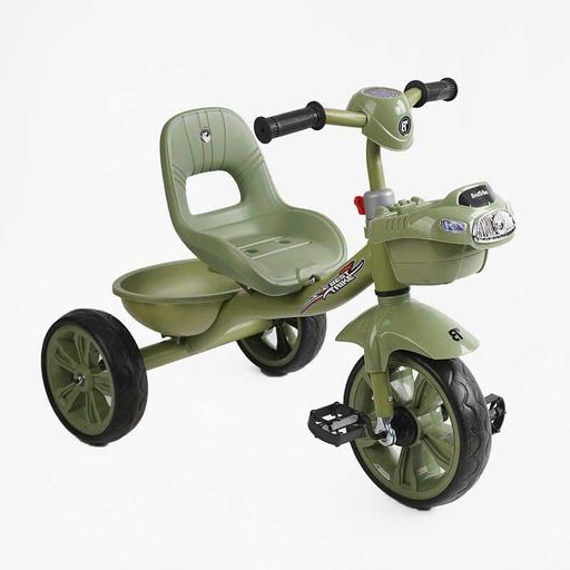 Триколісний дитячий велосипед Best Trike сталева рама світломузична фара гумові колеса коршик (2053532)