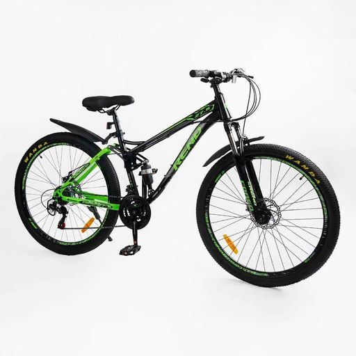 Спортивний велосипед гірський 27.5" Corso Rend рама 15" сталь двопідвісна амортизація 21 швидкість зріст 150-165 см (2053594)