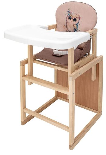 Стульчик-трансформер Babyroom Пеппі эко капучино/шоколад для кормления и игр с ремнями безопасности и (2054277)