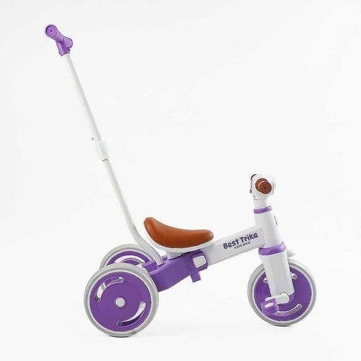 Велосипед 3-х колісний Best Trike для дітей з батьківською ручкою та нейлоновою рамою колеса 10'' і 8'' для активного відпочинку (2054332)