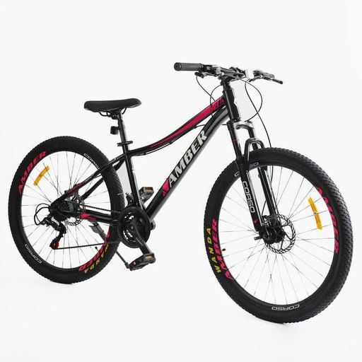 Спортивный велосипед Corso Amber 27.5" стальная рама 15" 21 скорость амортизация дисковый тормоз, 140-155 см (2054347)