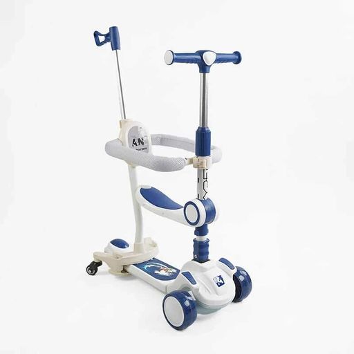 Самокат 5в1 Skyper с 4 колесами PU125х40мм с подсветкой платформы и защитным бампером. (2054363)