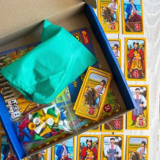 Настольная игра "Запорожская Сечь" стратегическая для 2-5 игроков 96 тайлов 40 фишек-воинов для детей от 8 лет (2054378)