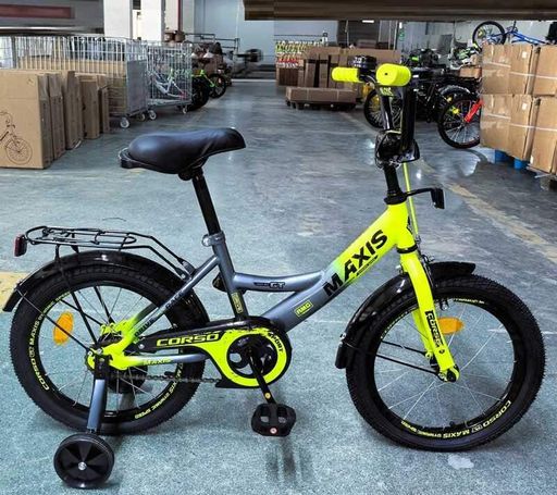 Дитячий велосипед 16" CORSO MAXIS 2-х колісний з ручним гальмом бічними колесами для дітей 5-6 років (2054572)