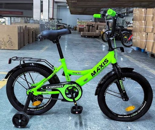 Дитячий велосипед 16" CORSO MAXIS 2-х колісний з ручним гальмом бічними колесами для дітей 5-6 років (2054574)