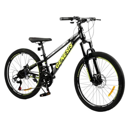 Спортивный детский велосипед Corso «Genesis» 24" стальная рама 11" 21 скорость амортизационная вилка для детей (2054703)