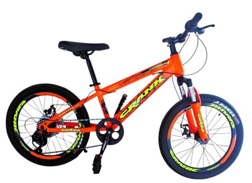 Детский спортивный велосипед Corso CRANK 20" стальная рама 11" 7 скоростей амортизационная вилка для детей (2054807)