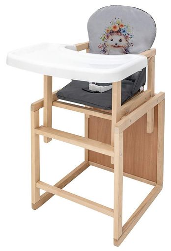 Стульчик-трансформер Babyroom Пеппи эко серый графит для кормления и игр безопасность комфорт стильный дизайн (2054866)