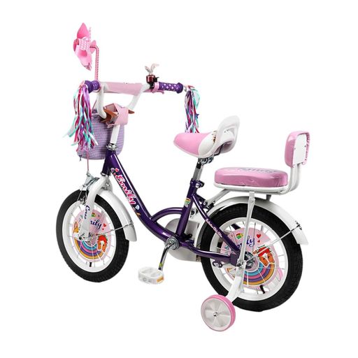 Дитячий велосипед Corso Emily 14" дюймів 2-х колісний з корзинкою ручним гальмом дзвіночком для дітей 4-5 років (2054983)