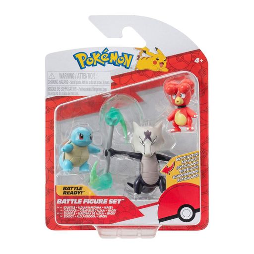 Набір ігрових фігурок Pokemon W19 - Магбі, Сквиртл, Алола Маровак (PKW3600) (2055190)