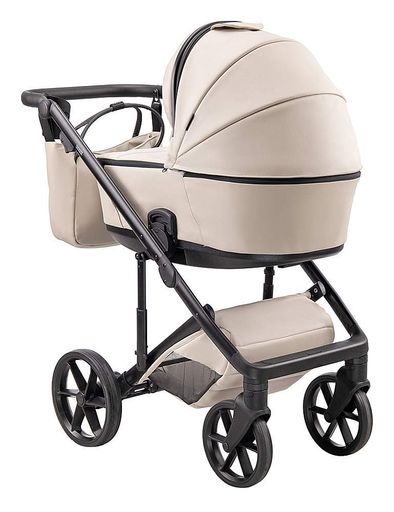 Коляска 2 в 1 Adamex Dolce Eco SA-7 латте с плоским складыванием и системой амортизации для комфортных прогулок. (2055450)