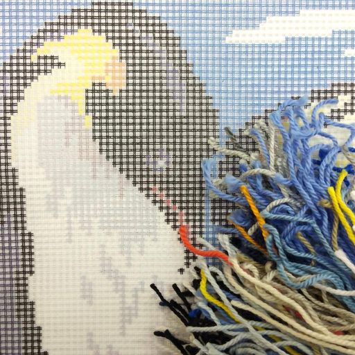 Вишивка напівхрестиком 40×40 см «Закохані пінгвіни», «Чарівниця», V-14 (2055635)