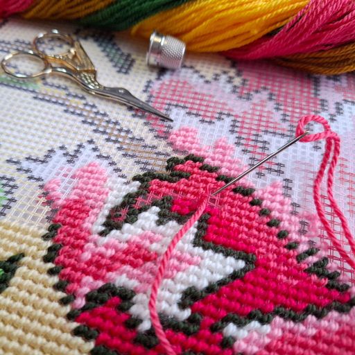 Вишивка напівхрестиком 40×40 см ««Плетиста троянда» (серія «Дерево»), Дж. Г. Дірл», «Чарівниця», V-496 (2055903)