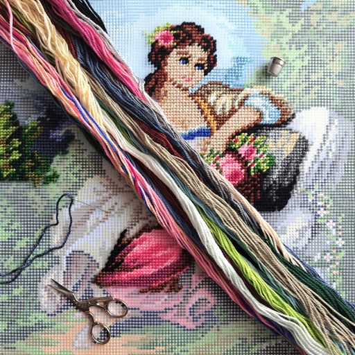 Вишивка напівхрестиком 40×40 см ««Садівниця», Ф. Буше», «Чарівниця», V-504 (2055912)