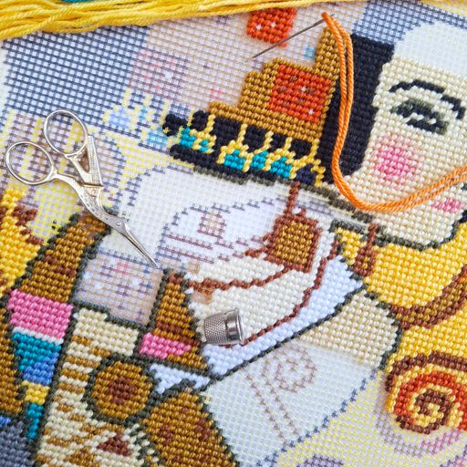 Вишивка напівхрестиком 40×40 см ««Очікування» (серія «Дерево життя»), Ґ. Клімт», «Чарівниця», V-516 (2055923)