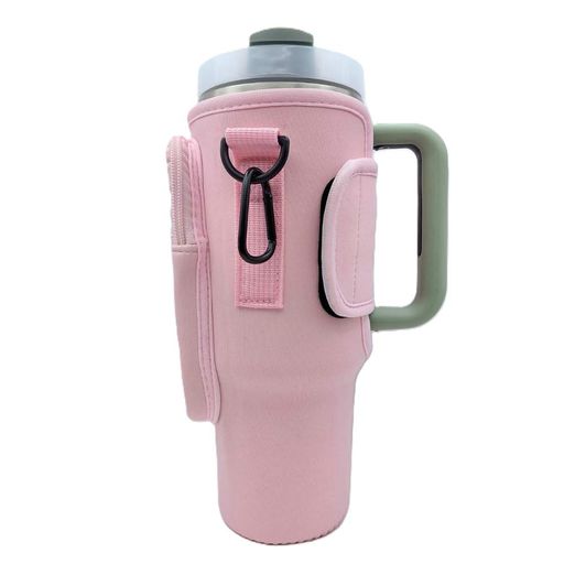 Чохол-сумка для термокружки Stanley Quencher 1,18 л з ремінцем, захисний кейс для кухля, світло-рожевого кольору KT7001312 (2056183)