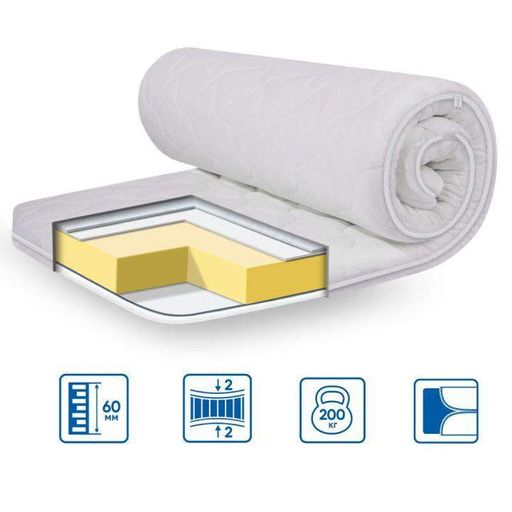 Тонкий матрац-топер Eurosleep MEMORY X4 ТРИКОТАЖ 6, 80x200 (2056525)