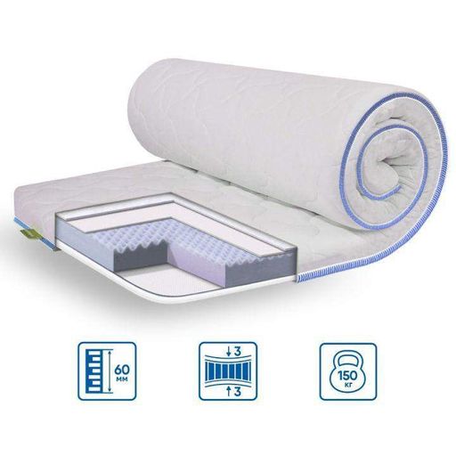 Тонкий матрац-топер Eurosleep SUPER MASSAGE 180x200 (2056728)