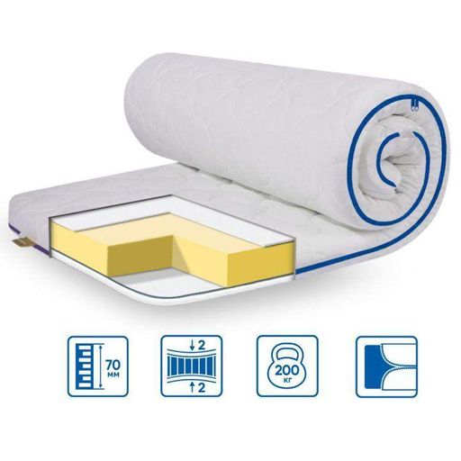 Тонкий матрац-топер Eurosleep BIG-MEMORY ТРИКОТАЖ 7, 160x200 (2056840)