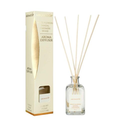 Аромадиффузор AROMATOP LUXURY HOME PERFUME Белые цветы Сандал Кашемировое дерево 100 мл 0574 (2056923)