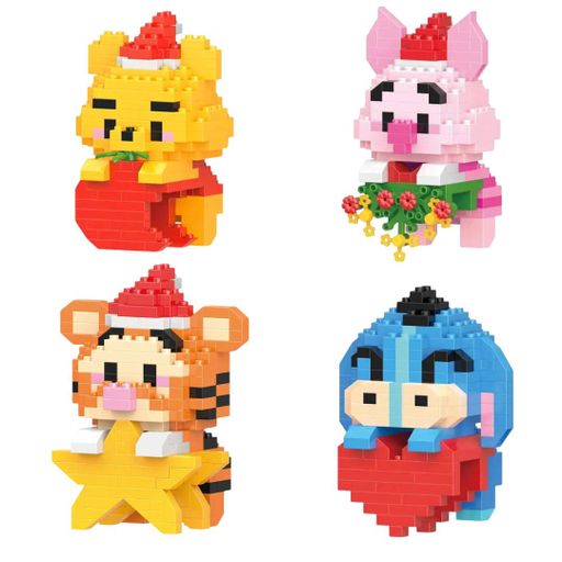 Конструктор фігурка BRICKS Winnie the Pooh Вінні-Пух, П'ятачок, Тигруля, Іа-Іа підвісна Набір 4 шт (2058082)