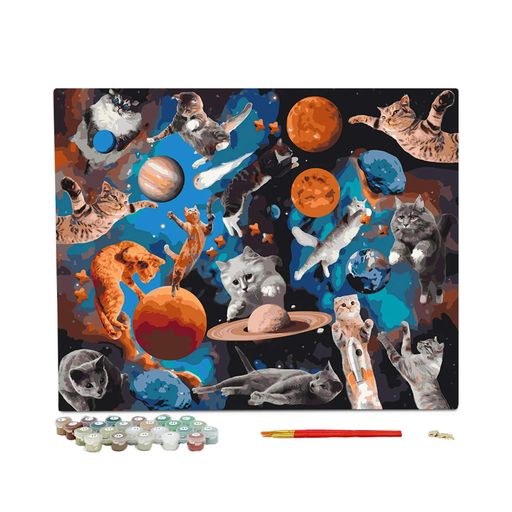 Картина за номерами «Котики у вiдкритому космосi» (2058258)