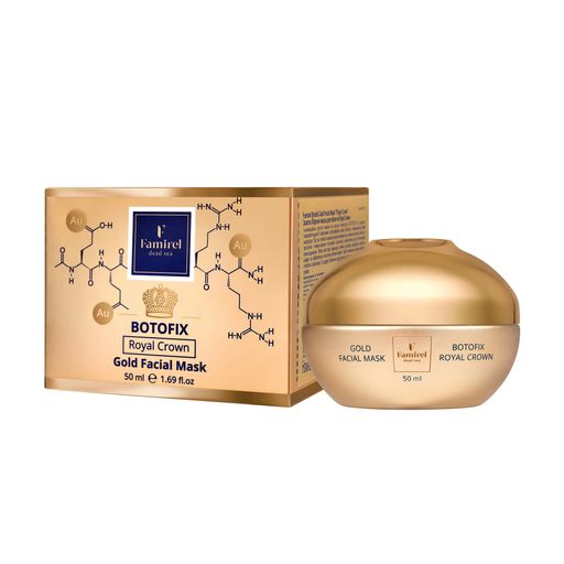 Золота ліфтинг-маска для обличчя Famirel Botoderm Botofix Royal Crown Gold Facial Mask, 50 мл
