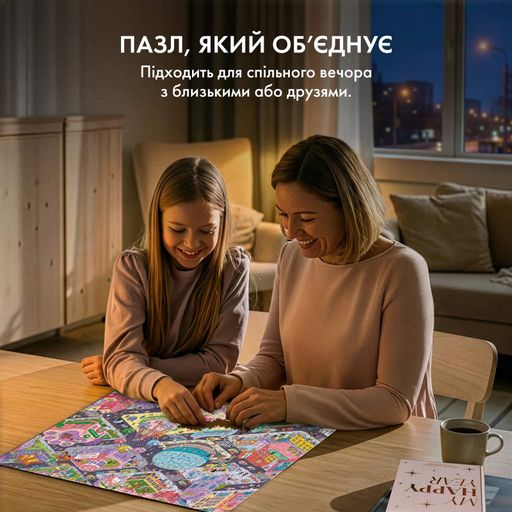 Пазл «Город счастливых котов» 1000 элементов (2058616)