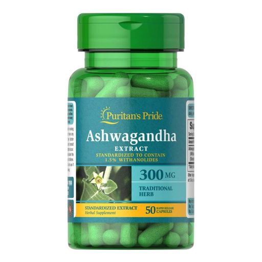 Натуральная добавка Ashwagandha Standardized Extract 300 mg, 50 капсул Puritan's Pride fit0019628 (2058748)