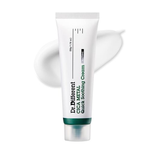 Заспокійливий крем для обличчя Dr.Different Cica Metal Quick Soothing Cream з центеллою та цинком, 50 мл