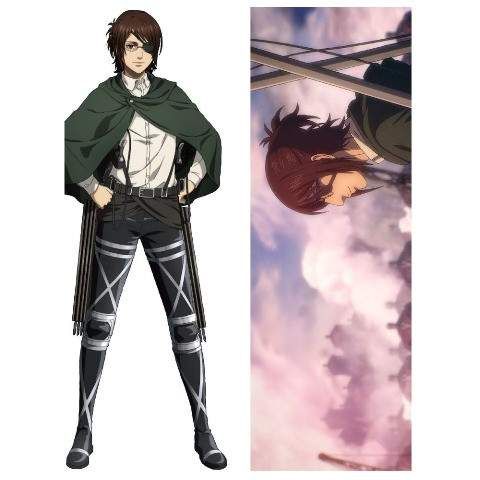 Дакимакура 150 х 50 см Ханджи Зое Зоэ Hange Zoë Attack on Titan Атака Титанов Подушка с наволочкой (2059247)
