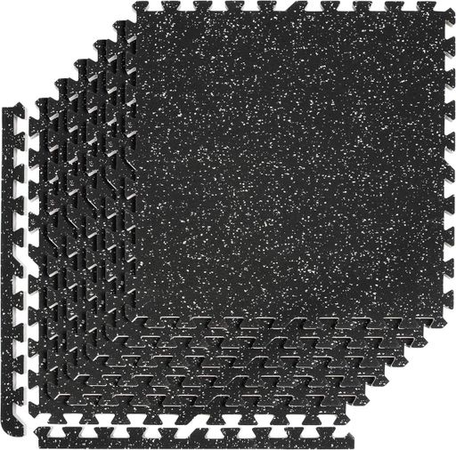 Мат-пазли DualMat 60×60×1,2 (чорний/білі вкраплення) — комплект 4 шт (2059787)