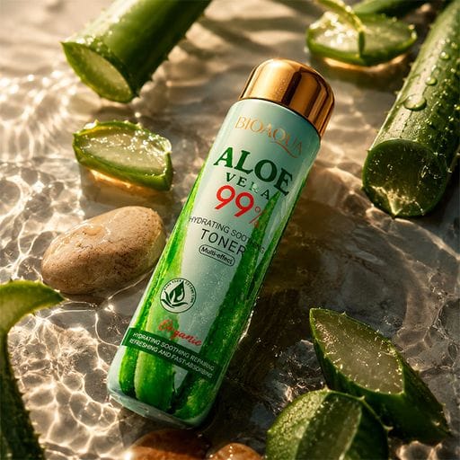 Освежающий тонер для лица Bioaqua Aloe Vera 99% Hydrating Soothing Toner с экстрактом алоэ вера, 130 мл